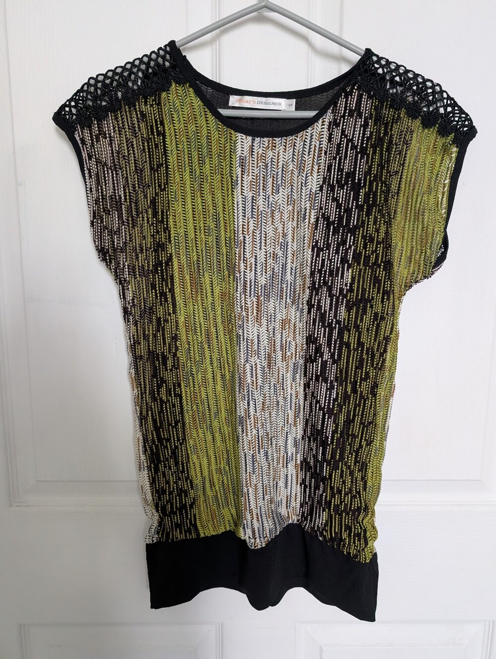 Lightweight Green & Black Knit Top by Joseph Ribkoff